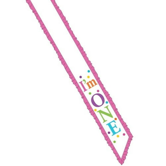 Various 1st Birthday Girl Rainbow Ruffle Sash (1ct)