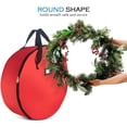 thumbnail image 2 of ZheElen Sac de Rangement pour Couronne de Noël Double Fermeture Éclair Pochette Cadeau Récipient Résistant aux Déchirures, 2 of 6