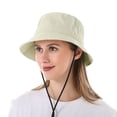 thumbnail image 5 of FNGZ 1* Fisherman's Hat, Beige Bucket Hats, Women's Fisherman Hat Outdoor Sun Hat Spring Summer Solid Color Beach Sunscreen Basin Hat Hat Woman, 5 of 6