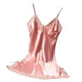 thumbnail image 3 of WCJM Women's blended pajamas including 1PC skirt Pink polyester Womens FASHION Pajamas Lace Halter Pajamas Home Wear, 3 of 3