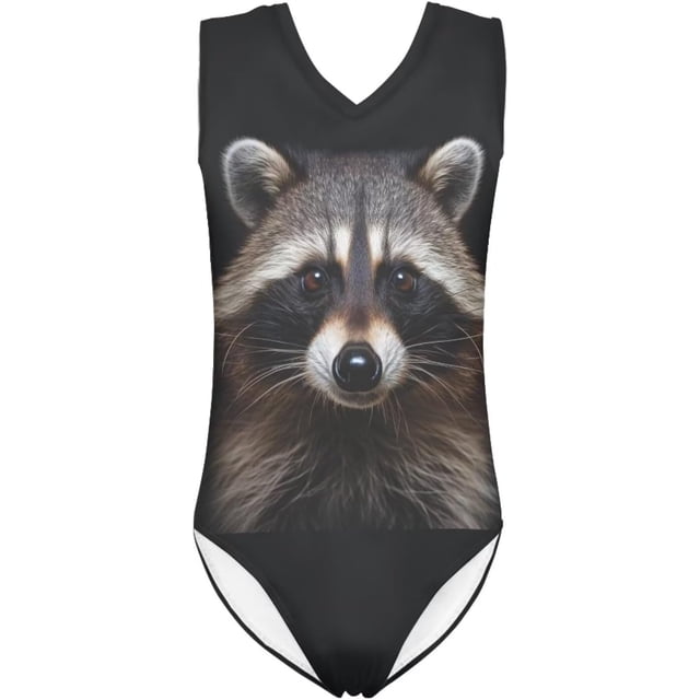 Maillot de Bain une Pièce pour Filles 3-14 Col en V Maillot Sans Manches
