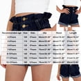 thumbnail image 3 of NAISIBABY Girls Denim Shorts, Casual Stretch Summer Cute Ruffles High Rise Kids Jean Shorts Blue Size 12, 3 of 8