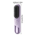 thumbnail image 3 of EBCUE 3 In 1 Portable Cordless Hair Straightener Brush for Travel Fast Heating Straightening Comb with LCD Display Rechargeable Anti-Frizz Styling Tool for Smooth Shiny Hair 4 Temperature Settings, 3 of 8
