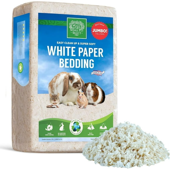 Small Pet Select Literie en Papier Blanc Non Blanchi, 178 L
