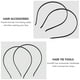 thumbnail image 2 of EeaseMX 2 unids creativo bricolaje cabello aro de cabello moda heavebands hechos a mano diademas (negro), 2 of 7