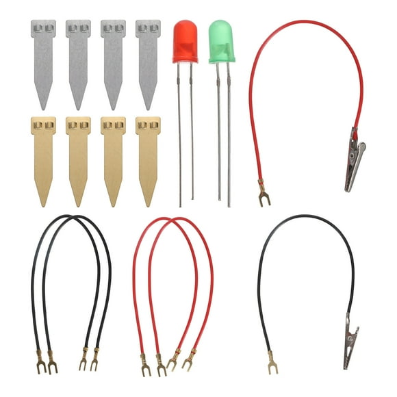Unique Bargains Trousse Scientifique de Pile à Fruits, Trousse Scientifique de Lumière de Pile à Fruits Bricolage Expérience Pomme de Terre Enseignement de la Physique avec DEL RVB