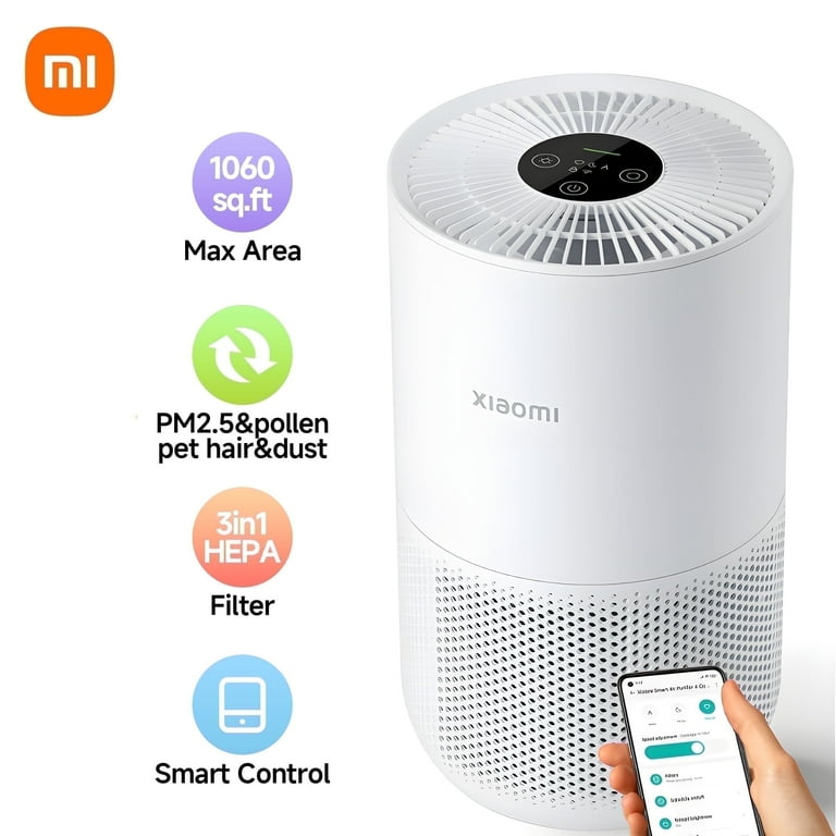 Xiaomi Smart Air Purifier, 3-in-1 HEPA Filter, Allergen Removal
