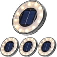 thumbnail image 1 of Luces de paisaje, luces solares de suelo impermeables y fáciles de instalar, antideslizantes, para exteriores, brillantes, de doble propósito, para caminos, jardines, césped, patios, pasarelas,, 1 of 6