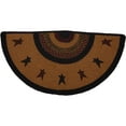 thumbnail image 3 of VHC Brands Heritage Farms Primitive Star Jute Yellow Accent Rug Half Circle w/ Pad 16.5"x33", 3 of 11