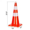 thumbnail image 3 of 10 Pack 27" Traffic Safety Road Cones, PVC Road Parking Cones with Handle, Orange Reflective Strips Collar Safety Signs for Road Parking, Driving Practice, Orange, 3 of 6