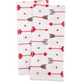 thumbnail image 2 of qefuia Valentine''s Day Collection Kitchen, Dishtowel Set, 18X26, Arrow Collage, 2 Piece, 2 of 6