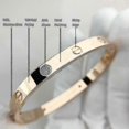 thumbnail image 2 of Luxury 316L Stainless Steel 18K Gold Plated Love Screw Bracelet 18cm Length, 2 of 5