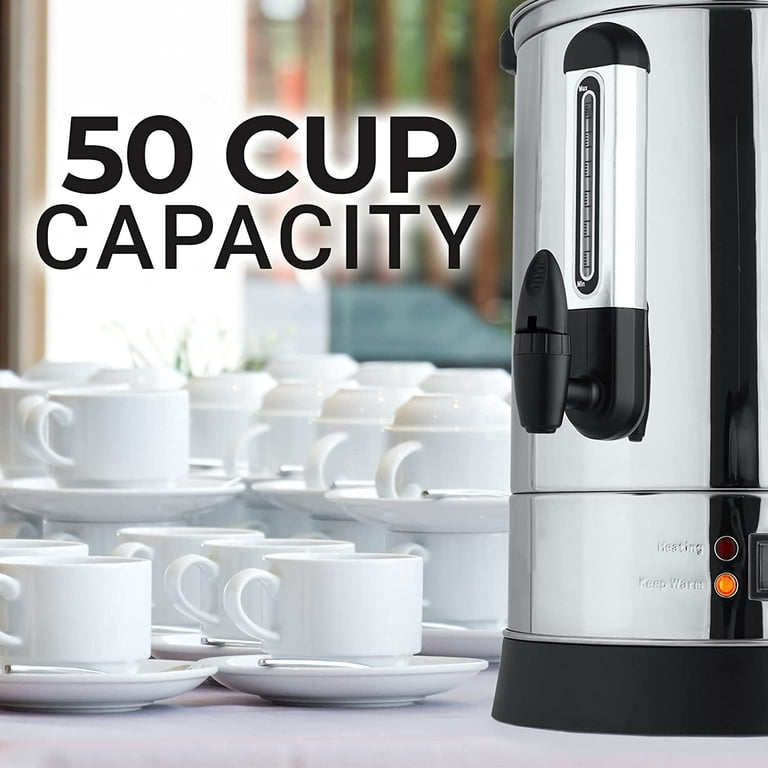 50-Cup Digital Coffee Urn, Stainless Steel 