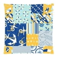 thumbnail image 1 of BOSDECO Nautical Anchor and Rudder Zippered Throw Pillow Cover Cushion Case 20x20 inches Two Sides Printing, 1 of 1