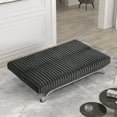 thumbnail image 3 of Furniture of America Chrisle Convertible Chenille Futon Sofa Bed, Charcoal Gray, 3 of 5