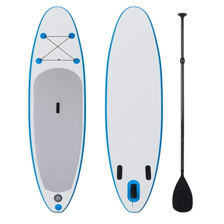 HiFashion Inflatable SUP Stand Up Paddle Board 10', iSUP Board Package with Adjustable Paddle, Pump and Backpack,Blue Sup Inflatable Paddle (Best Adjustable Sup Paddle)