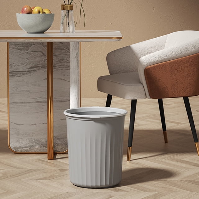Bathroom Trash Can, Kitchen Trash Cans with Lids ,Small Garbage Can for Bedroom,Wastebaskets for Bedroom,Household Kitchen Trash Can Bedroom Toilet Large Lidless Press Ring Bathroom Trash Can