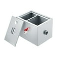 thumbnail image 4 of Commercial Grease Trap 8 LBS, Stainless Steel Interceptor, 2.8 GPM, Under Sink, Top Inlet, Restaurant Kitchen Oil Water Separator, 4 of 4