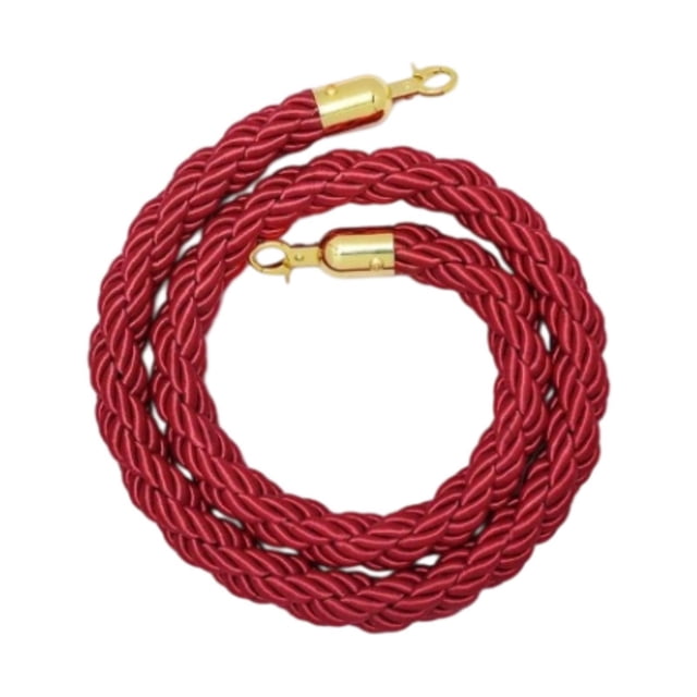 HILABEE Queue Barrier Rope 1.5 Meter Queue Line Barrier Rope for Exhibition Hospital golden hook