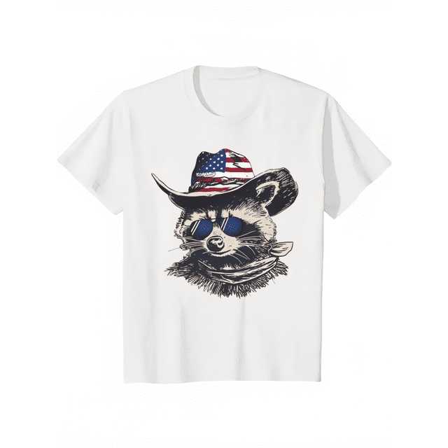 Raccoon T-Shirt, Funny Cowboy Raccoon Shirt, Western Style Vintage Fashion Shirt - Shirt Graphic Tees For Men - Gifts For all