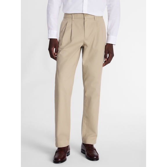 George Men's Straight Fit Pleated Pants, Sizes 28-48
