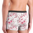 thumbnail image 4 of Men's Boxer Briefs, blooming pink berry blossoms Soft Comfy Mens Underwear Boxer Briefs Breathable With Widen Waist, 4 of 7