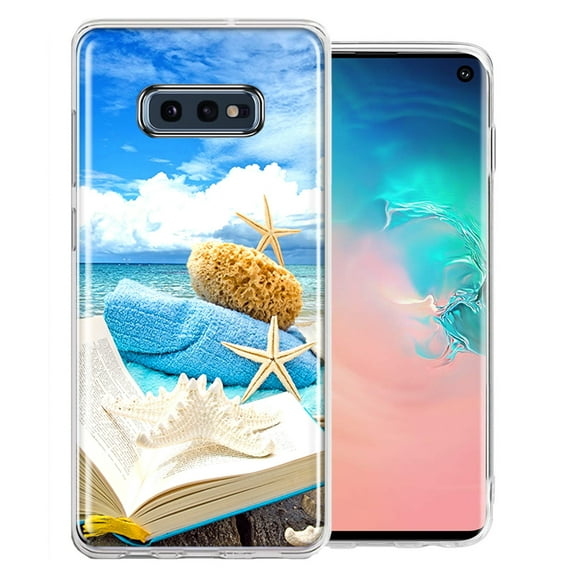 MUNDAZE For Samsung Galaxy S10e Beach Reading Design Double Layer Phone Case Cover