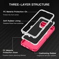 thumbnail image 2 of I-HONVA For Samsung Galaxy S9 Plus Case,3-Layer Military Grade Drop Protection Anti-Slip Bumper Rugged Shockproof Dustproof Protection 6.2 inch Phone Case,Pink White, 2 of 7