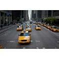 thumbnail image 2 of Erin Berzel 24x17 Gallery Wrapped Canvas Wall Art Titled - NYC Taxi Cabs, 2 of 4
