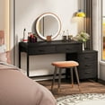 thumbnail image 6 of Tribesigns Computer Desk with 5 Drawers, Home Office Desks with Reversible Drawer Cabinet Printer Stand, Industrial PC Desk with Storage, Rustic Study Writing Table Workstation for Small Spaces, 6 of 7