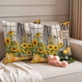 thumbnail image 2 of Orange Pumpkins Fall Outdoor Waterproof Pillow Covers, Sunflower Thanksgiving Farmhouse Decorative Square Throw Pillowcase Sofa Cushion Sham for Patio/Couch/Chair, 16"x16" 2 Pack, 2 of 8