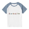 thumbnail image 1 of RXIRUCGD 2025 Vêtements d'Été pour Enfants Tout-Petits Garçons Filles Mode Mignon Col Rond Imprimé Manches Courtes Haut, 1 of 7