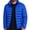 Blue, variant on Mens Lightweight Puffer Jacket Packable Quilted Coat Full Zip Stand Collar Warm Outerwear with Zip Pockets for Travel Winter Casual Daily Wear