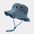 thumbnail image 2 of Sombrero de vaquero con protección UV para mujer, gorra de cuerda de ala grande, accesorio de pescador vaquero para escalada, senderismo, vacaciones al aire libre, 2 of 4