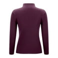 thumbnail image 6 of Fiaer Fall Sweaters for Women 2025 Crew Neck Long Sleeve Plus Size Trendy Casual Solid Color Lightweight Ribbed Knit Tops Purple XXL, 6 of 7