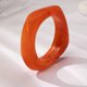 thumbnail image 1 of Nvzi Pulsera de resina acrílica cuadrada con diseño geométrico irregular y ancho para mujer, color naranja, 1 of 5