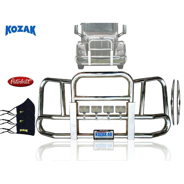 Peterbilt 579 587 Front Grille Deer Moose Brush Bumper Guard Large