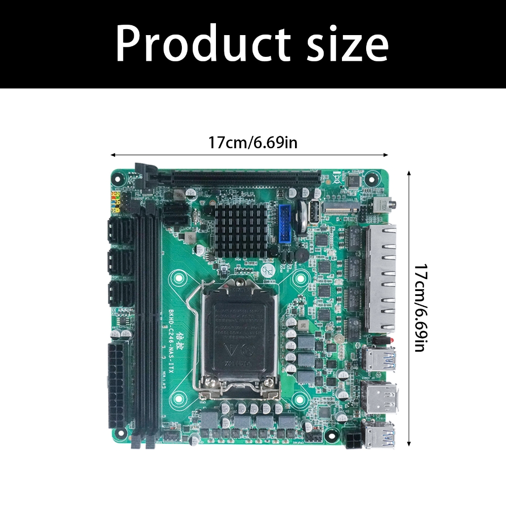 DDR4 ITX Motherboards For Systems 8 Port 4 2.5Gb Networking Interfaces Double Slots for Home Media Center