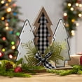 thumbnail image 2 of The Gerson Company 12 in Wood Holiday Trees with Pine and Bow Accent - N/A, 2 of 3