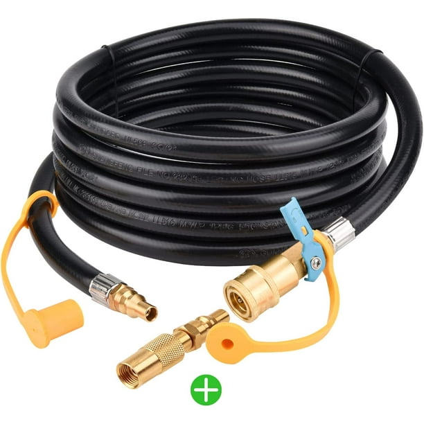 Onlyflame 12 FT Propane Extension Hose with Gauge - Propane