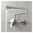 thumbnail image 2 of Brass Kitchen Folding Faucet Pot Filler Faucet Two Holes Wall Mount Faucet Hot And Cold Mixer Tap With Kitchen Sprayer ,bar Laundry RV Farmhouse, 2 of 6