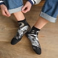 thumbnail image 3 of Rocae Elegant Swans Black Background for Premium Adult Socks,Comfortable, Breathable, and Durable Socks, Perfect for Everyday Wear, 3 of 7