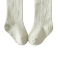 thumbnail image 4 of POINTERTECK Little Girls Stockings  Plain Color/Patchwork Side Bow-Knot Midi Tube Socks  Breathable Elastic Knee-Length Socks, 4 of 5