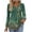 Light Green, variant on Women's 2025 Fall Pleated V-Neck Blouse Maple Leaf Season Versatility Ice Rink To Office Transition Button Down Shirt Loose Fit Casual Top Long Sleeve Breathable Poly-Cotton Green XL