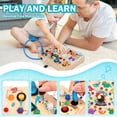thumbnail image 5 of Sumsoltic Dinosaur Busy Board for Toddlers,Montessori Toy with LED Lights for 1-3 Year Old Boys and Girls, 5 of 6