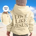 thumbnail image 2 of Chenglor Girls Jesus Loves You Hoodie Sweatshirts for Girls Toddler & Kids II Little Girl's Pullover Tops Sweaters & Hoodies, 2 of 7