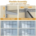 thumbnail image 6 of Gymax Wire Closet Organizer System Wall-mounted Adjustable Storage Shelves Coats Gray, 6 of 10