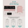 thumbnail image 3 of Banco otomano de almacenamiento SONGMICS plegable 30 L, color rosa gelatina, 3 of 6