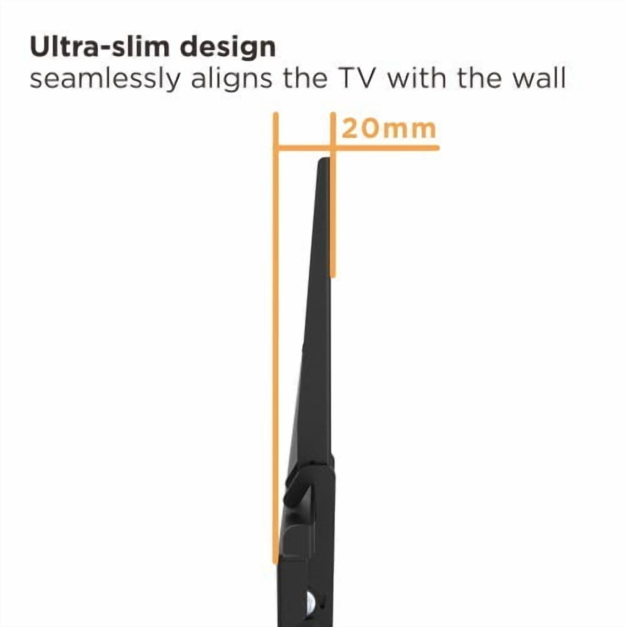 Low-Profile Tilt TV Wall Mount: 37''-80" Screens