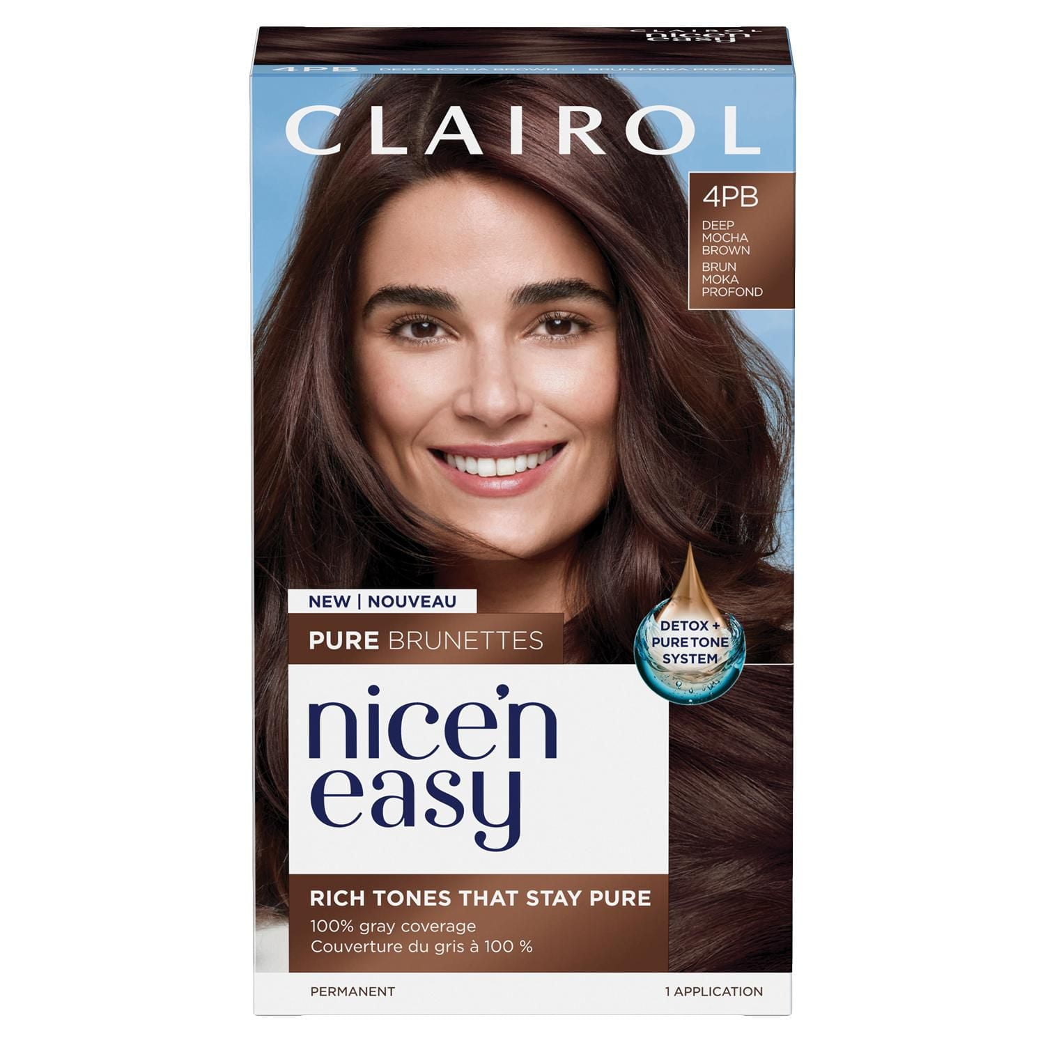 Clairol Nice'N Easy Pure Brunettes Permanent Hair Dye, Rich Tones That Stay Pure Until Re-Coloring